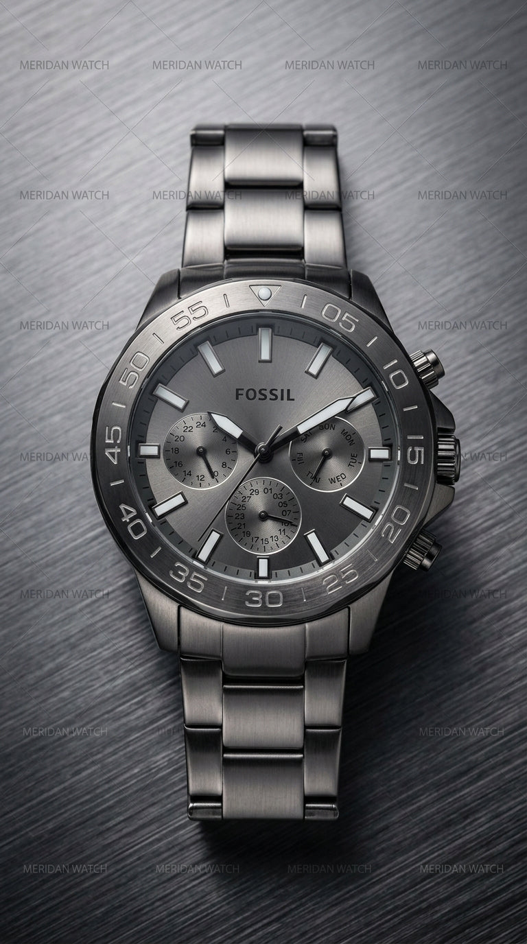 Reloj Fossil Bannon BQM2491 Multifunción Gris Gunmetal | Hombre