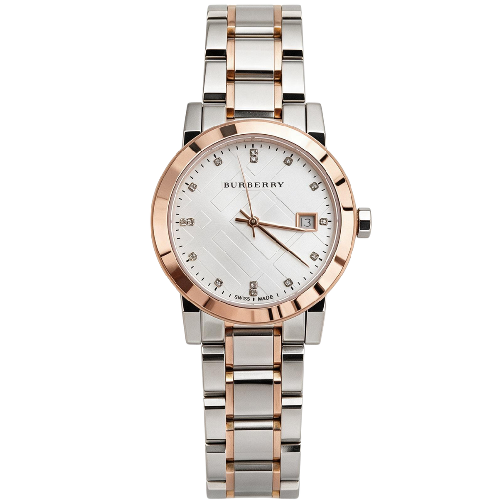 Reloj Burberry Dos Tonos Oro Rosa Diamante Bracelet | Mujer