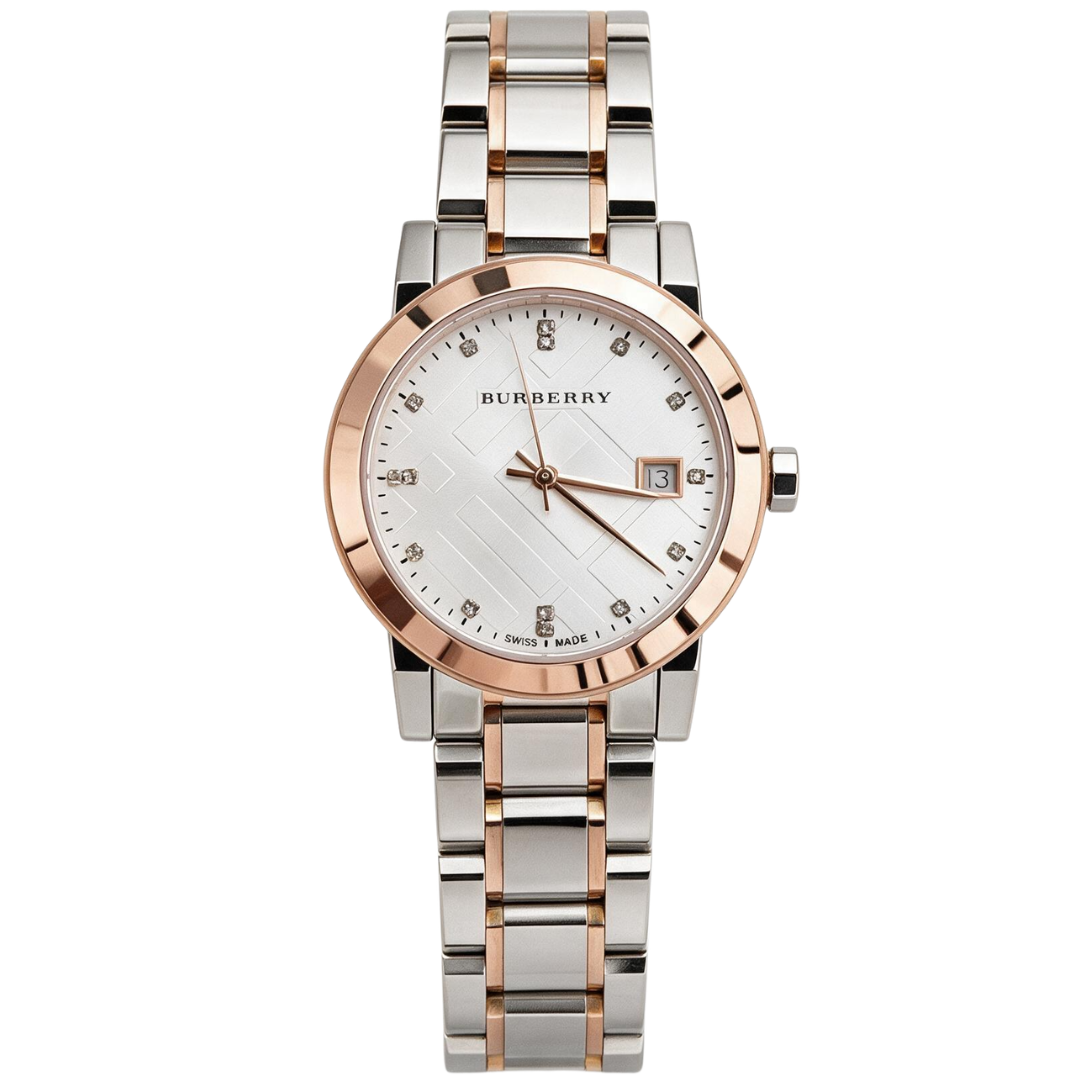 Reloj Burberry Dos Tonos Oro Rosa Diamante Bracelet | Mujer