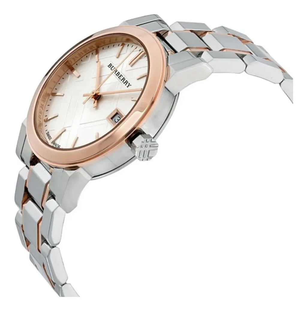 Reloj Burberry Dos Tonos Oro Rosa Diamante Bracelet | Mujer