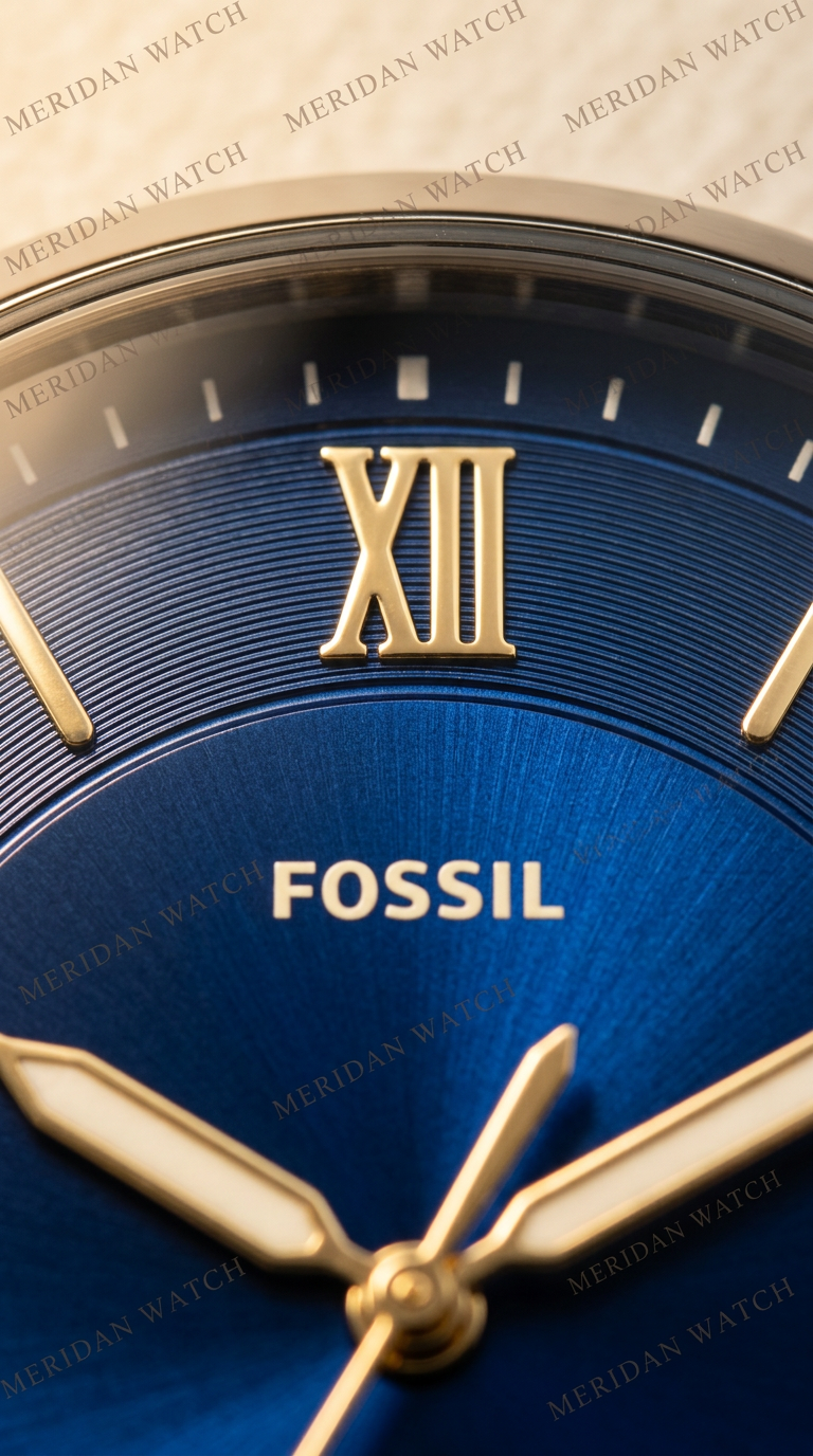 Reloj Fossil Copeland Esfera Azul Números Romanos Cuero | Hombre