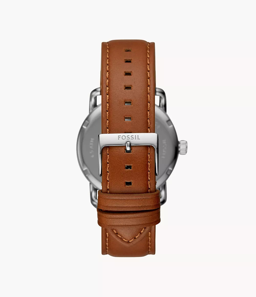 Reloj Fossil Copeland Esfera Azul Números Romanos Cuero | Hombre