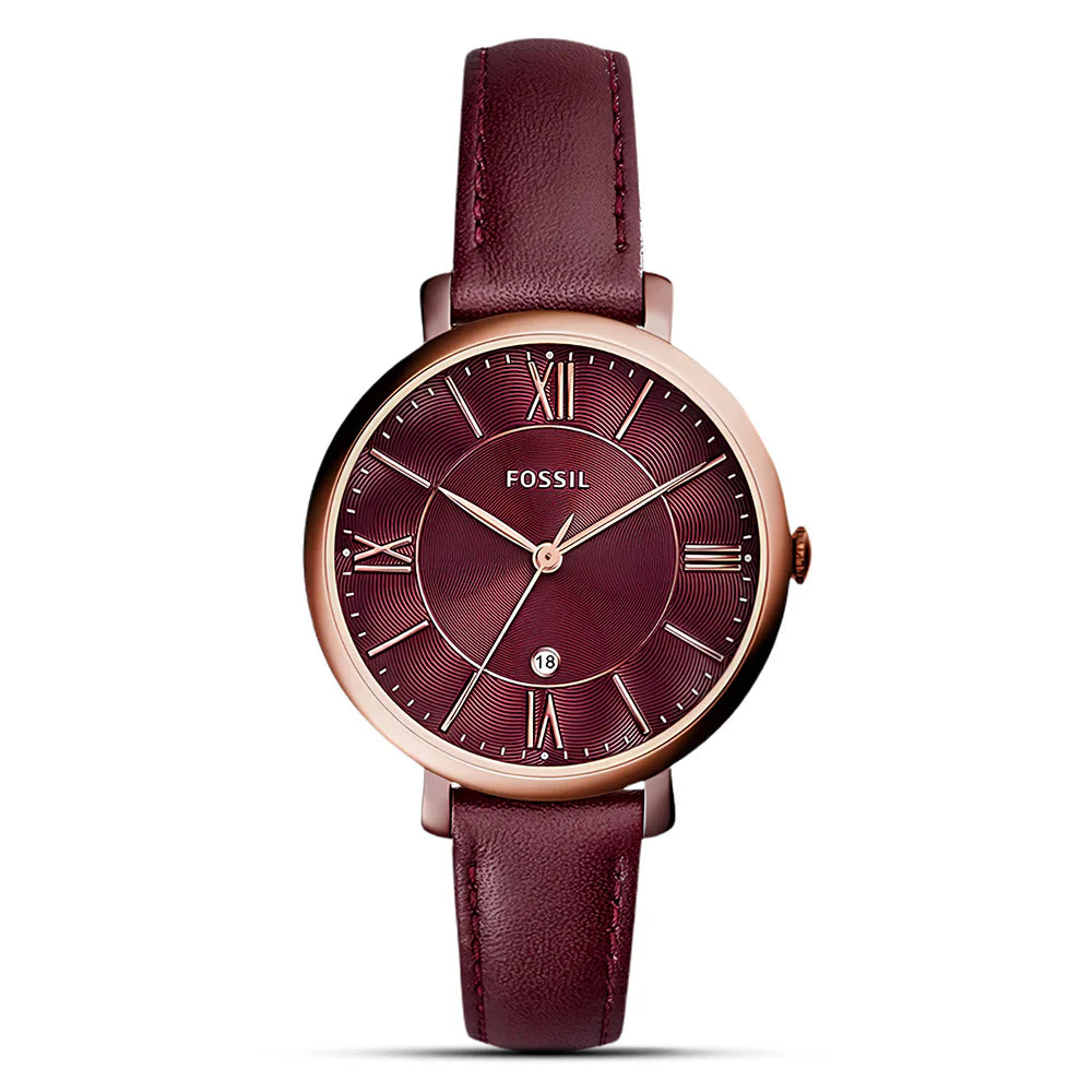 Reloj Fossil Jacqueline ES4099 Burdeos Oro Rosa | Mujer