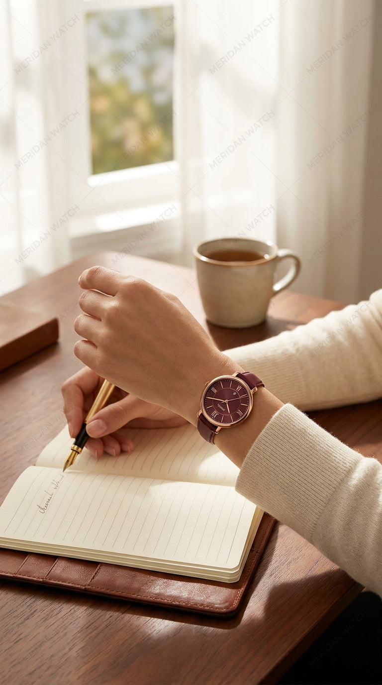 Reloj Fossil Jacqueline ES4099 Burdeos Oro Rosa | Mujer