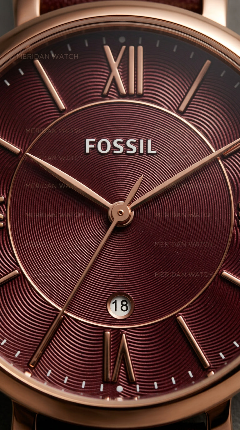 Reloj Fossil Jacqueline ES4099 Burdeos Oro Rosa | Mujer