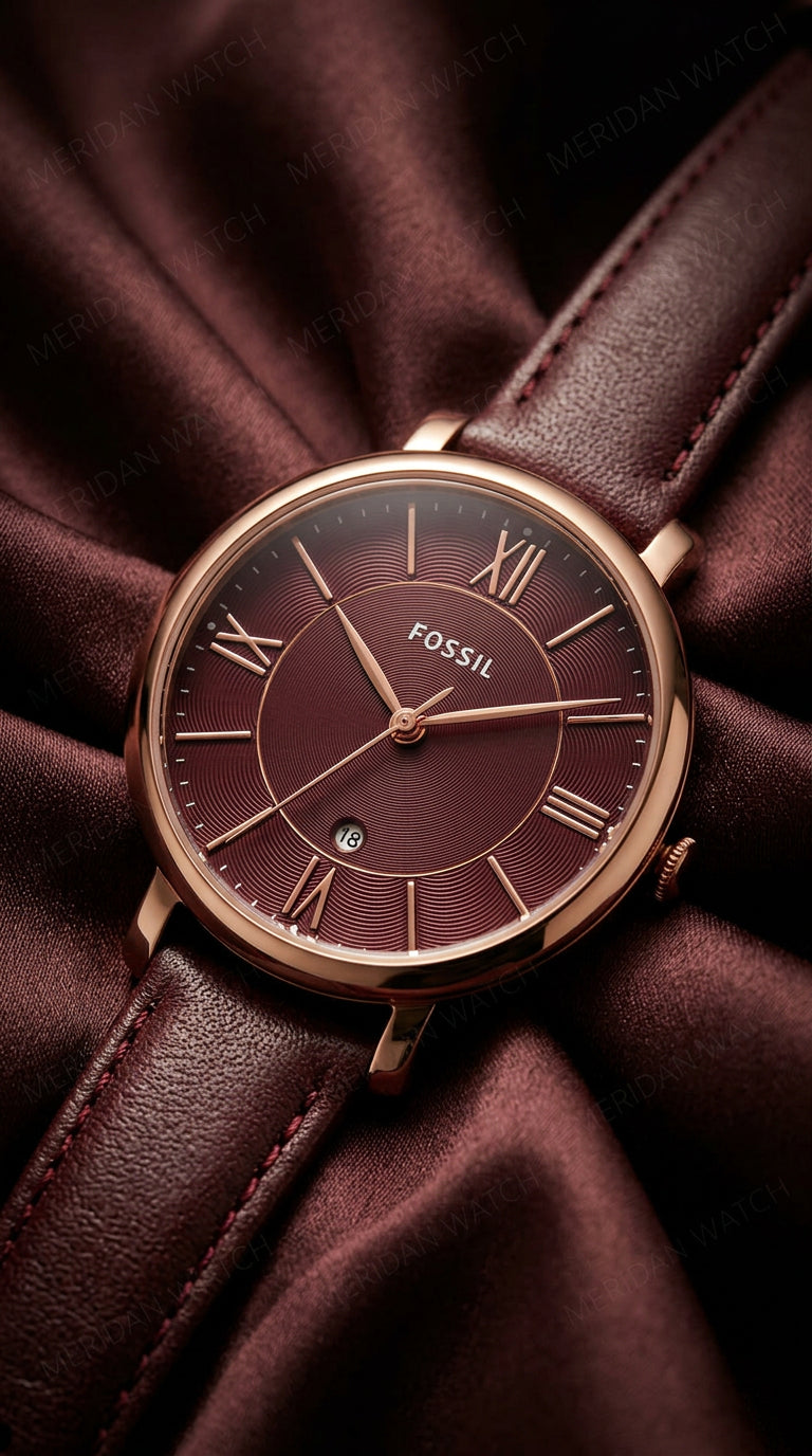 Reloj Fossil Jacqueline ES4099 Burdeos Oro Rosa | Mujer