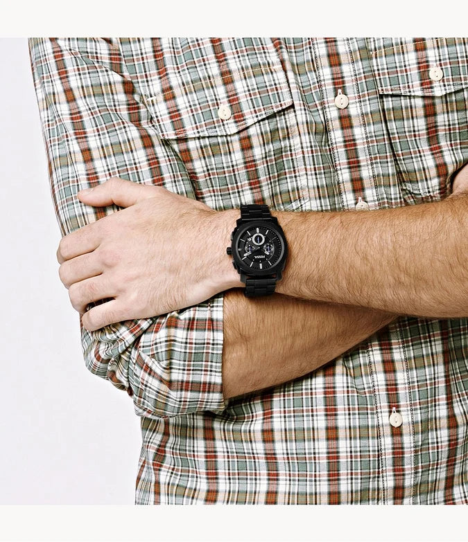 Reloj Fossil Machine Cronografo Negro 45mm | Hombre