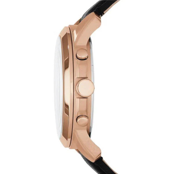 Reloj Fossil Grant Cronógrafo Negro Oro Rosa | Hombre