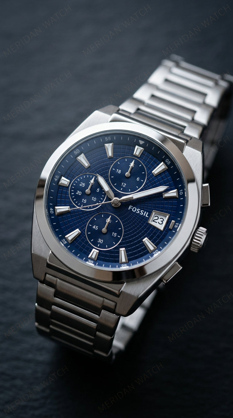 Reloj Fossil Everett Cronógrafo Azul Marino Plateado | Hombre