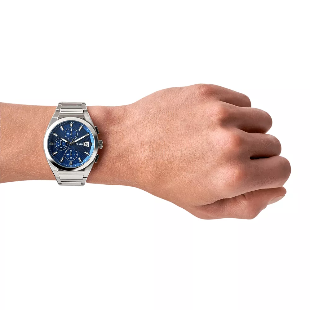 Reloj Fossil Everett Cronógrafo Azul Marino Plateado | Hombre