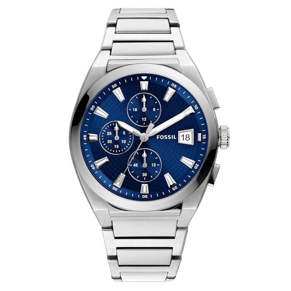 Reloj Fossil Everett Cronógrafo Azul Marino Plateado | Hombre