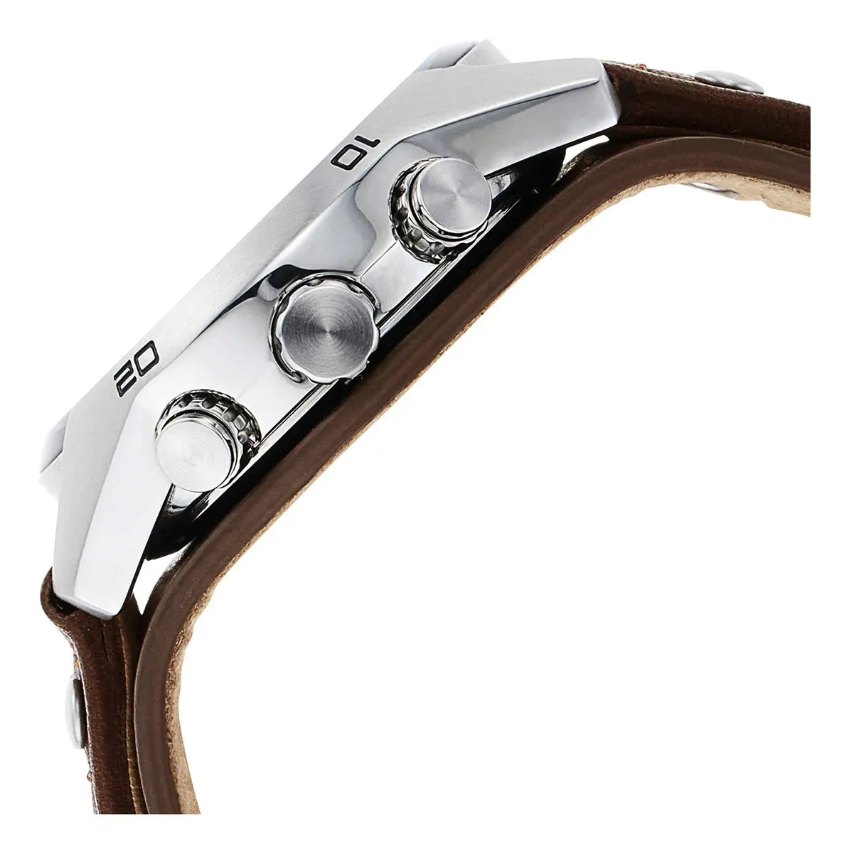 Reloj Fossil Coachman Negro Plata Cuero Cronógrafo | Hombre