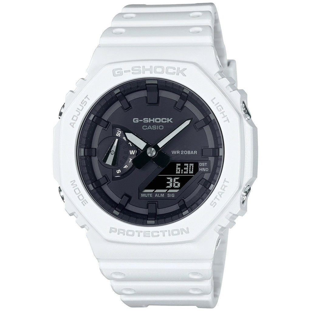 Casio G-Shock GA2100-7A — Blanco analógico-Digital 48mm | Unisex