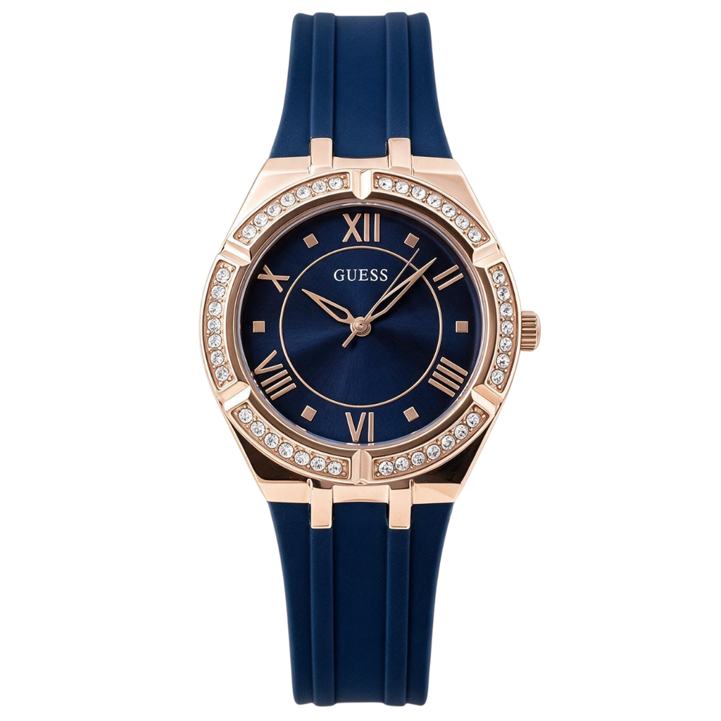 Reloj Guess Cosmo Diamonds Azul Silicona 36mm | Mujer