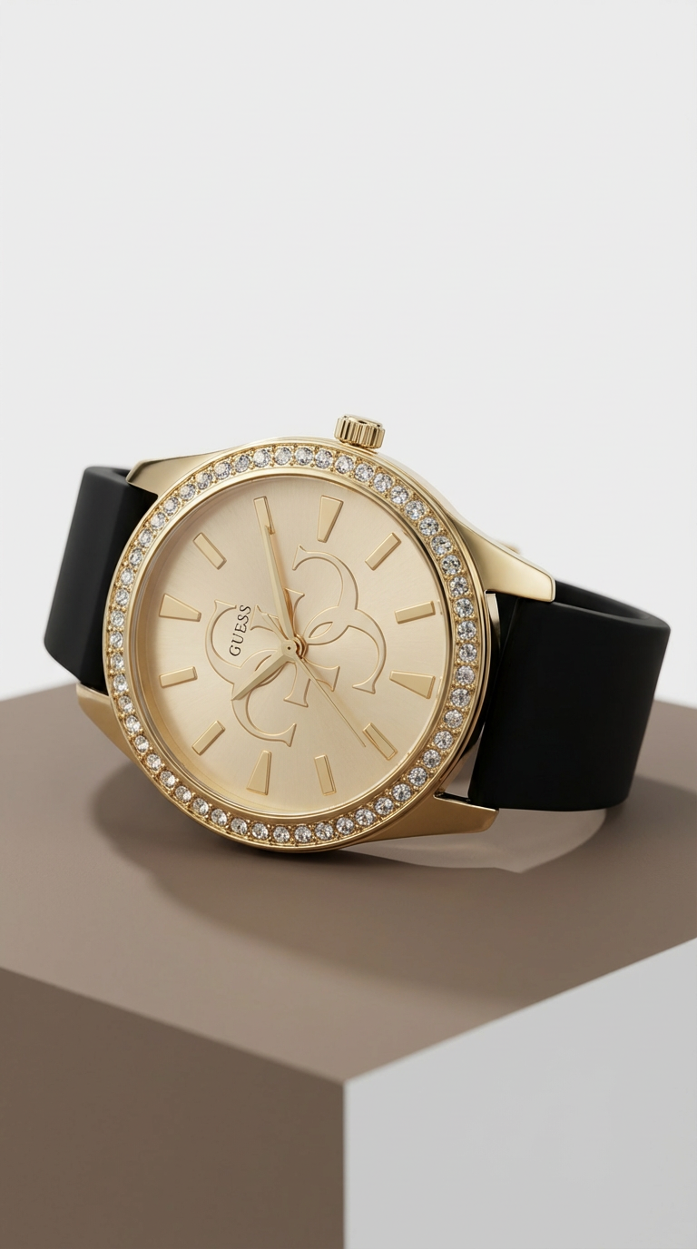 Reloj Guess GW0359L1 — Dorado Cristales Logo Fashion | Mujer