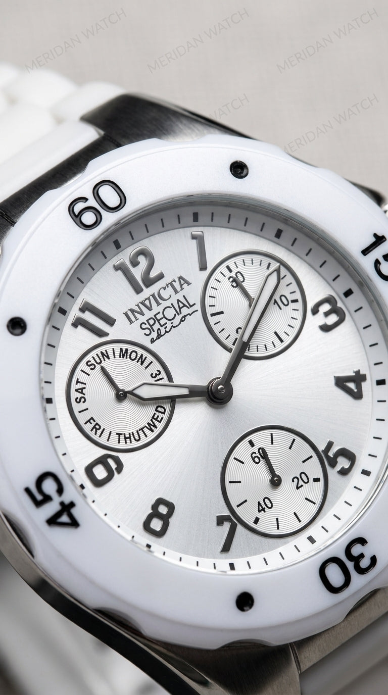 Reloj Invicta Angel Blanco Cronógrafo Silicona | Mujer