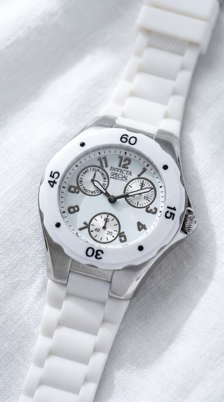 Reloj Invicta Angel Blanco Cronógrafo Silicona | Mujer
