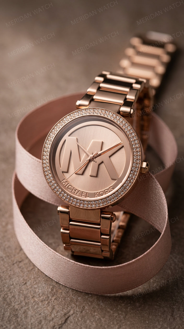 Reloj Michael Kors Parker MK5865 Logo MK Oro Rosa | Mujer