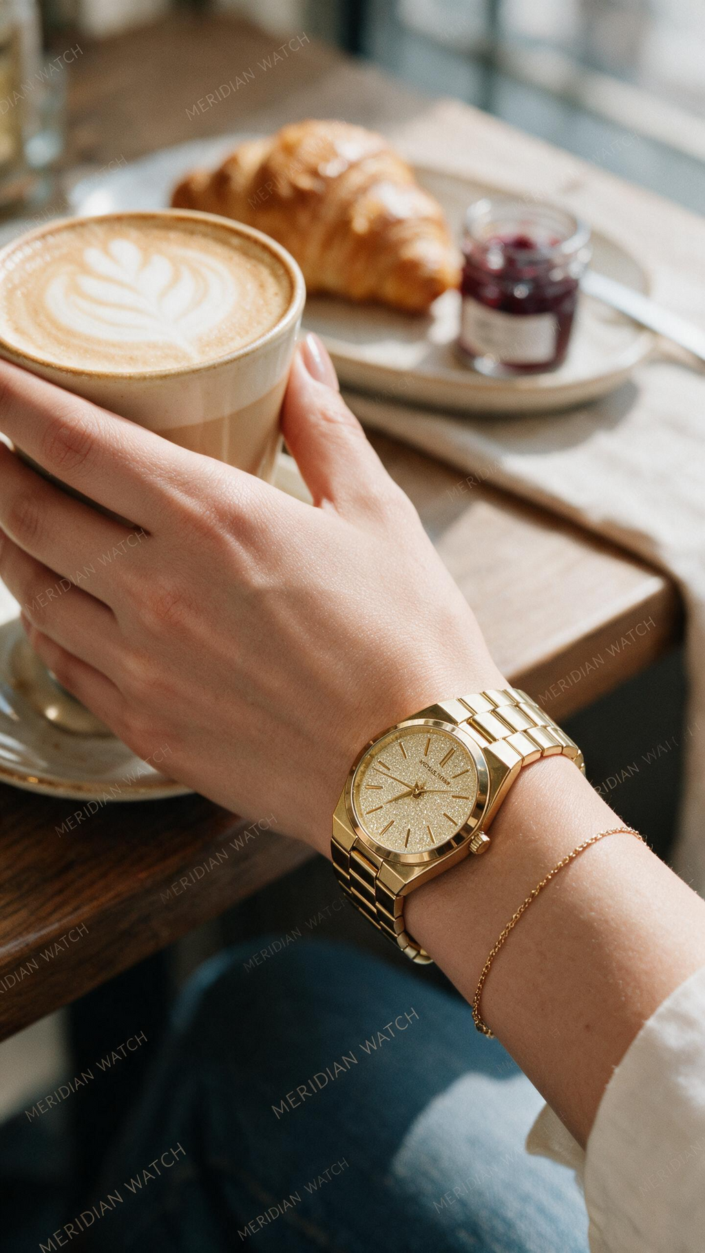Reloj Michael Kors Channing Oro Champagne Glitter 36mm | Mujer