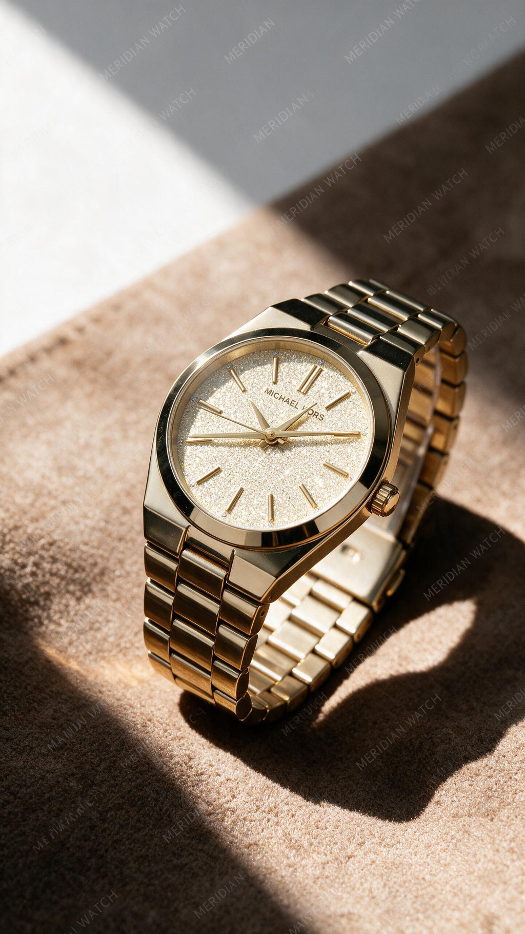 Reloj Michael Kors Channing Oro Champagne Glitter 36mm | Mujer