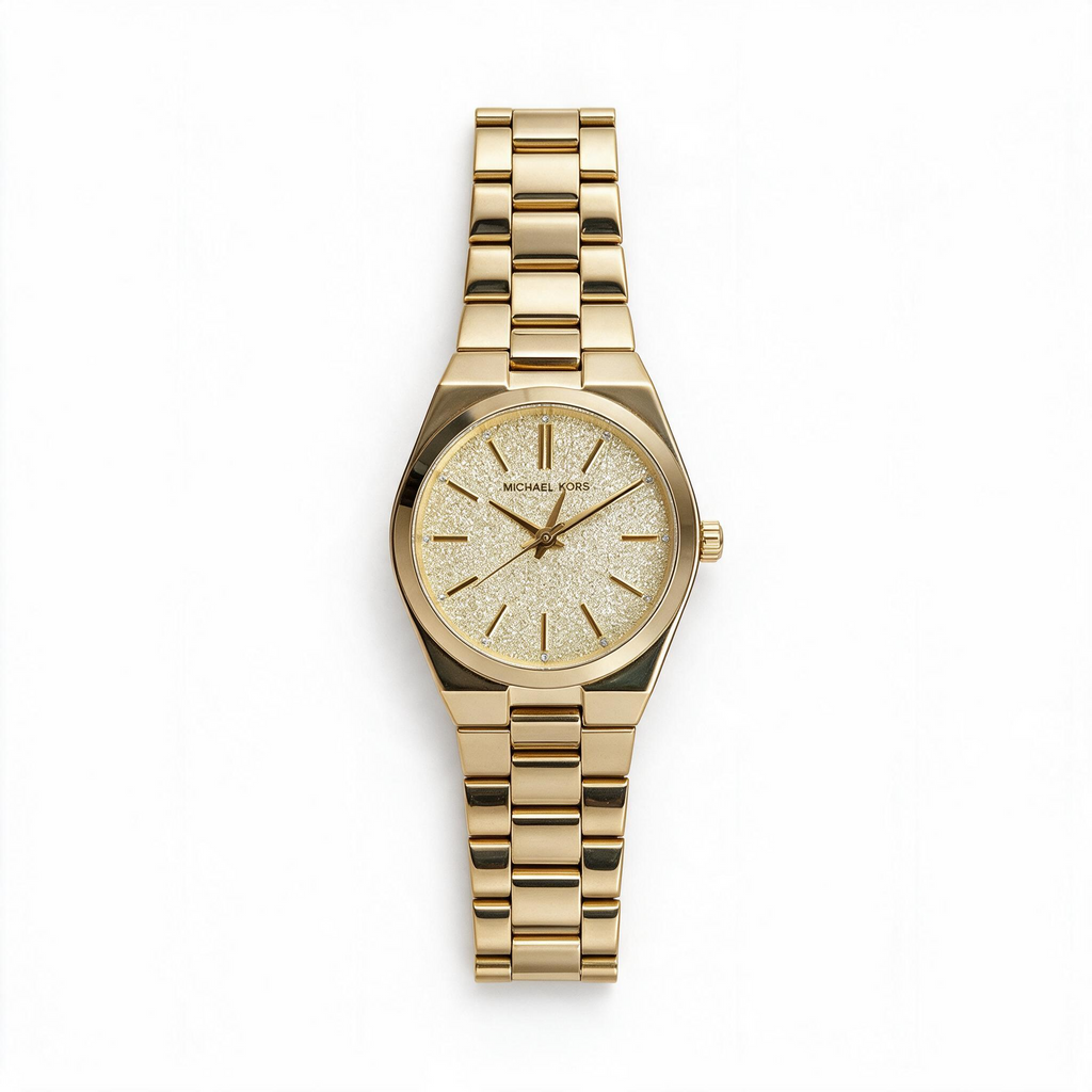 Reloj Michael Kors Channing Oro Champagne Glitter 36mm | Mujer