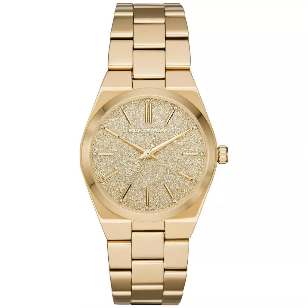 Reloj Michael Kors Channing Oro Champagne Glitter 36mm | Mujer