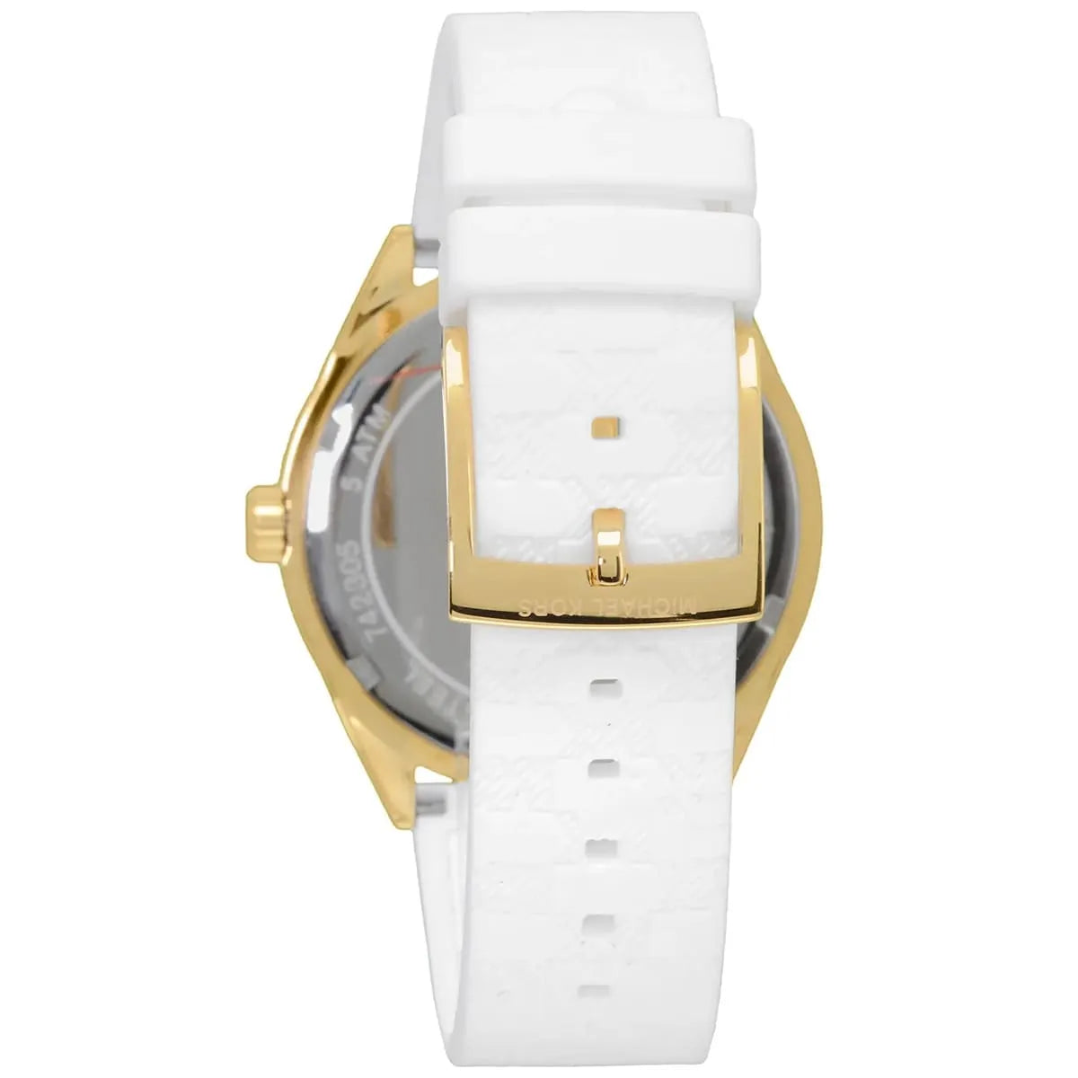 Reloj Michael Kors Jessa Oro Silicona Blanca Cronógrafo | Mujer