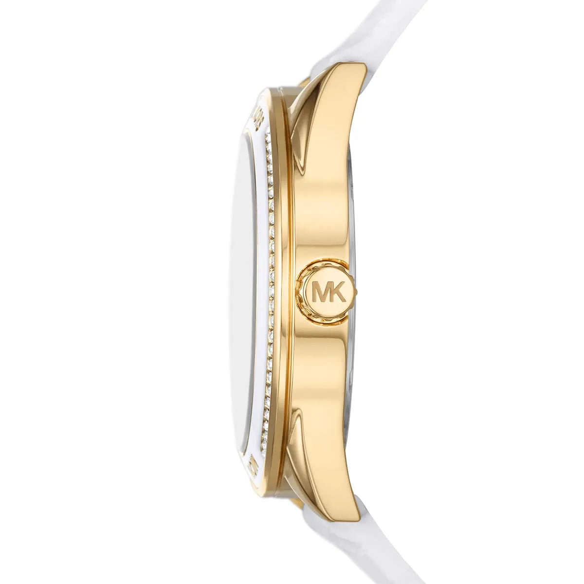 Reloj Michael Kors Jessa Oro Silicona Blanca Cronógrafo | Mujer