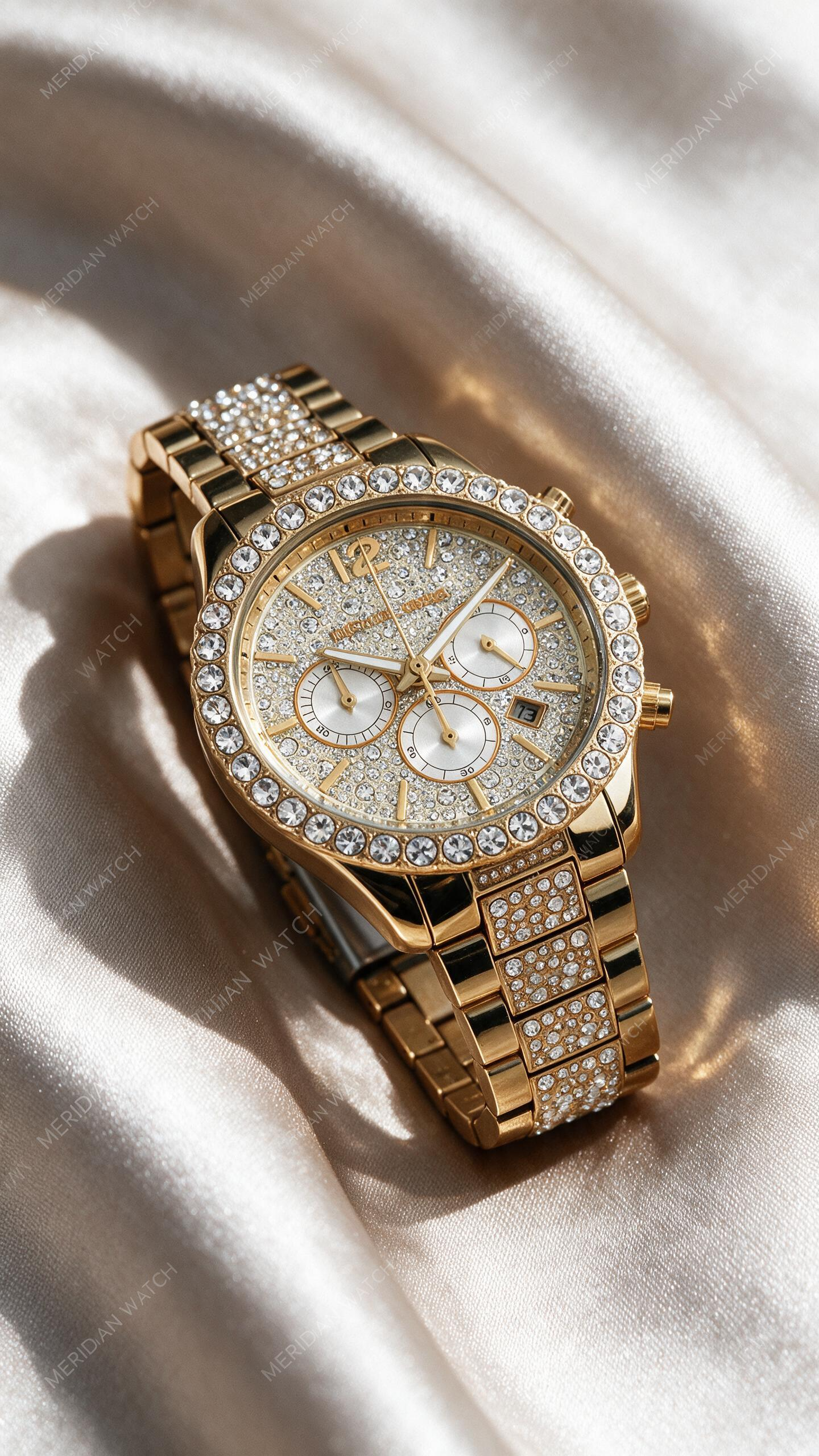 Reloj Michael Kors Layton Oro Cristales Cronógrafo | Mujer