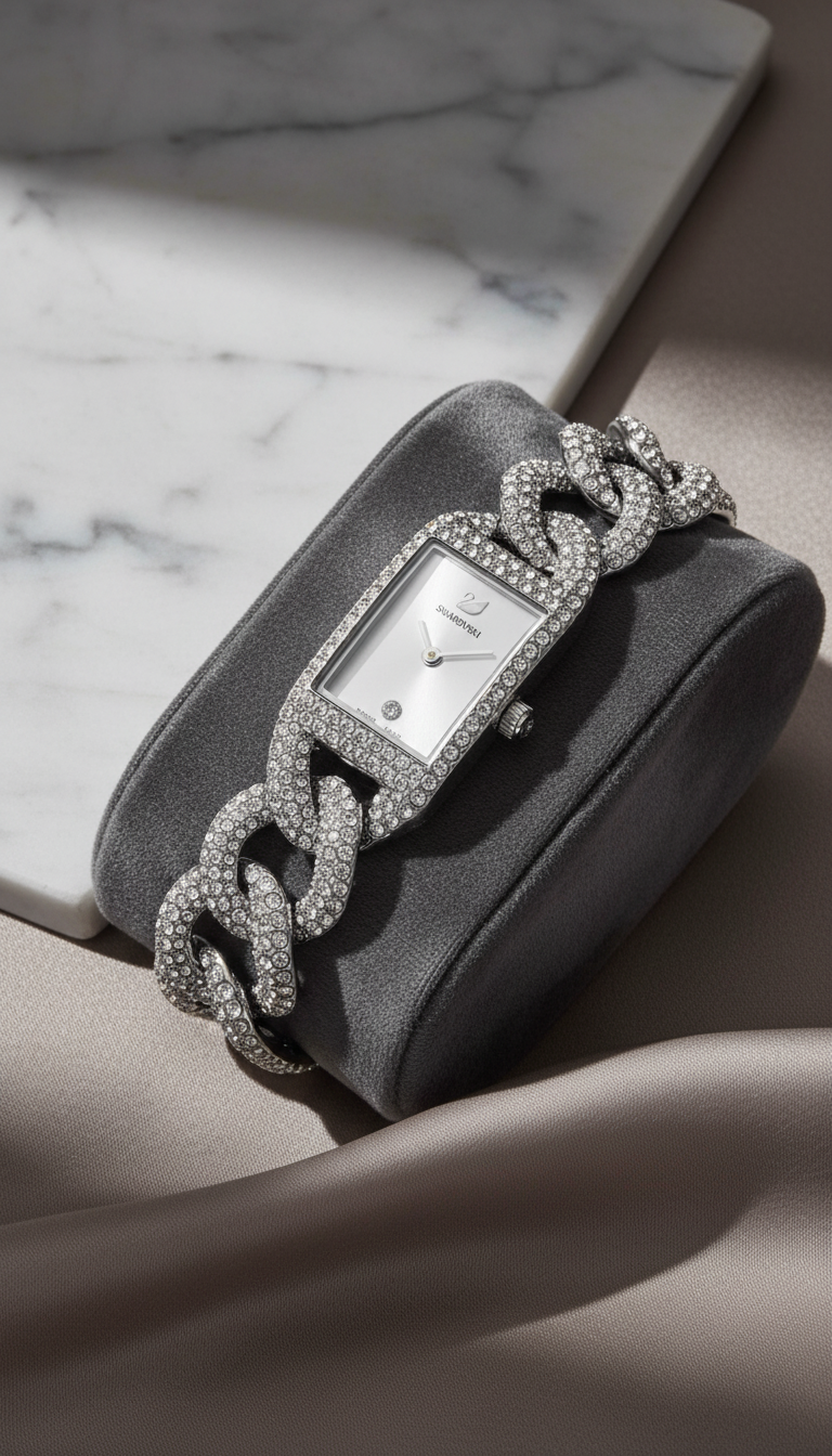 Reloj Swarovski Cocktail 34mm Cristales Plateado Mujer 5547617