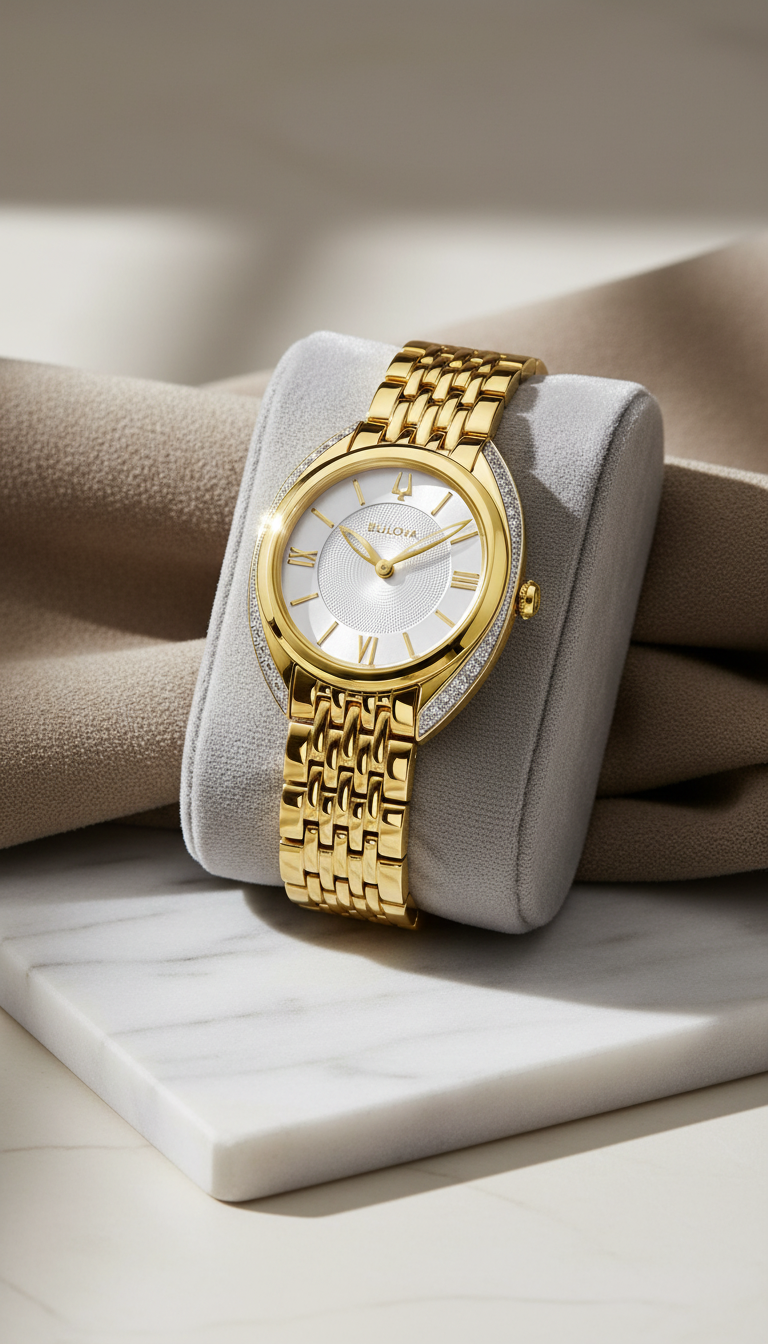 Reloj Bulova Classic 98R298 Diamantes Dorado Acero Mujer