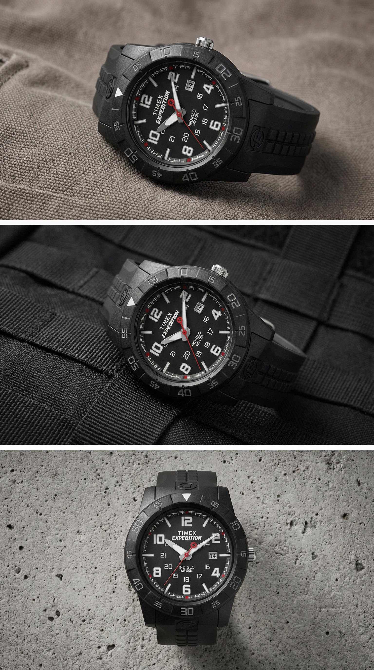 Reloj Timex Expedition T49831 Hombre 43mm Negro Resina Indiglo 50m