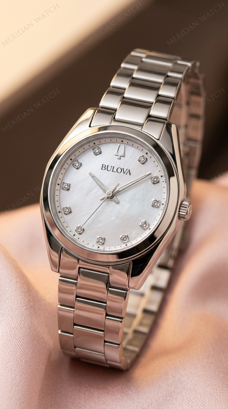 Reloj Bulova Surveyor 96P228 Nácar Diamantes Acero | Mujer