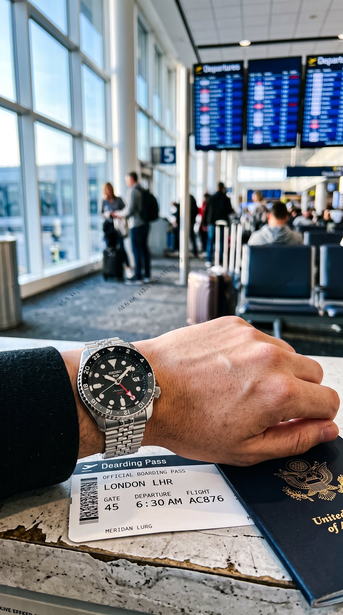Reloj Seiko 5 Sports GMT Automatico Negro 42.5mm | Hombre