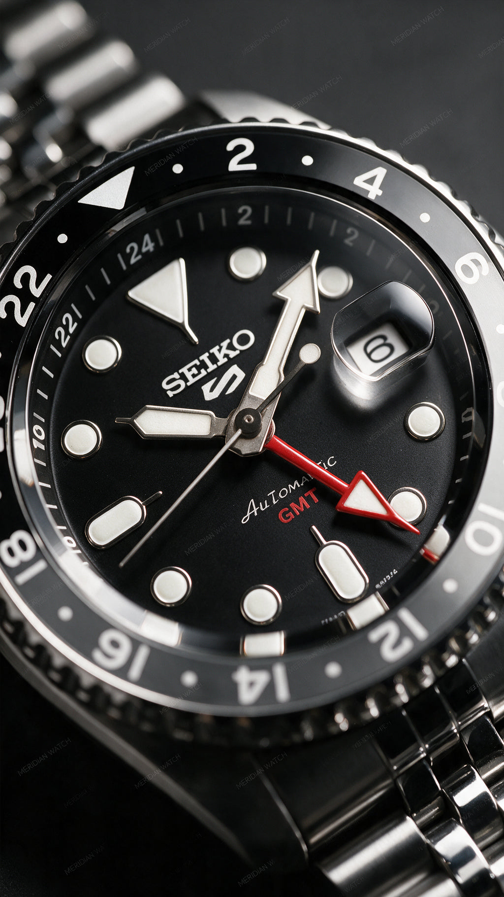 Reloj Seiko 5 Sports GMT Automatico Negro 42.5mm | Hombre