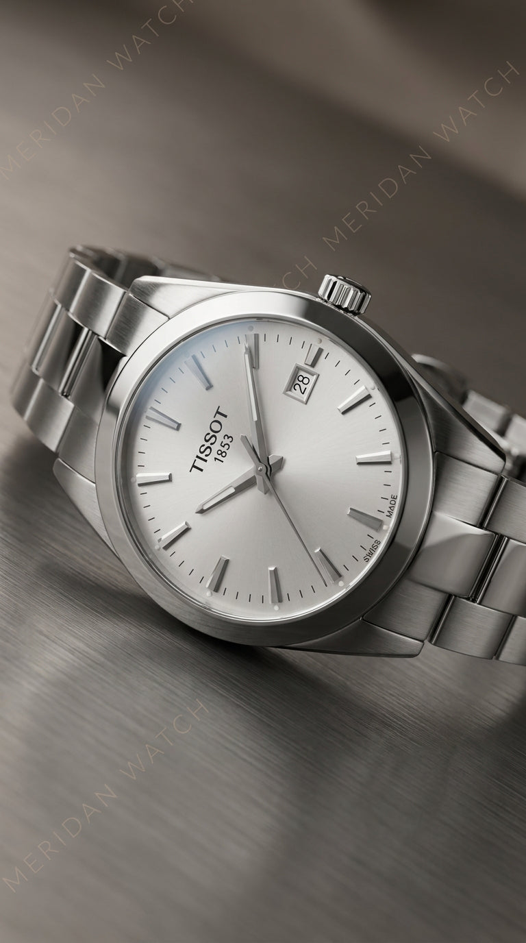 Reloj Tissot Gentleman Plateado Acero Fecha | Hombre