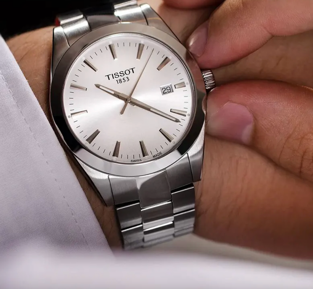 Reloj Tissot Gentleman Plateado Acero Fecha | Hombre