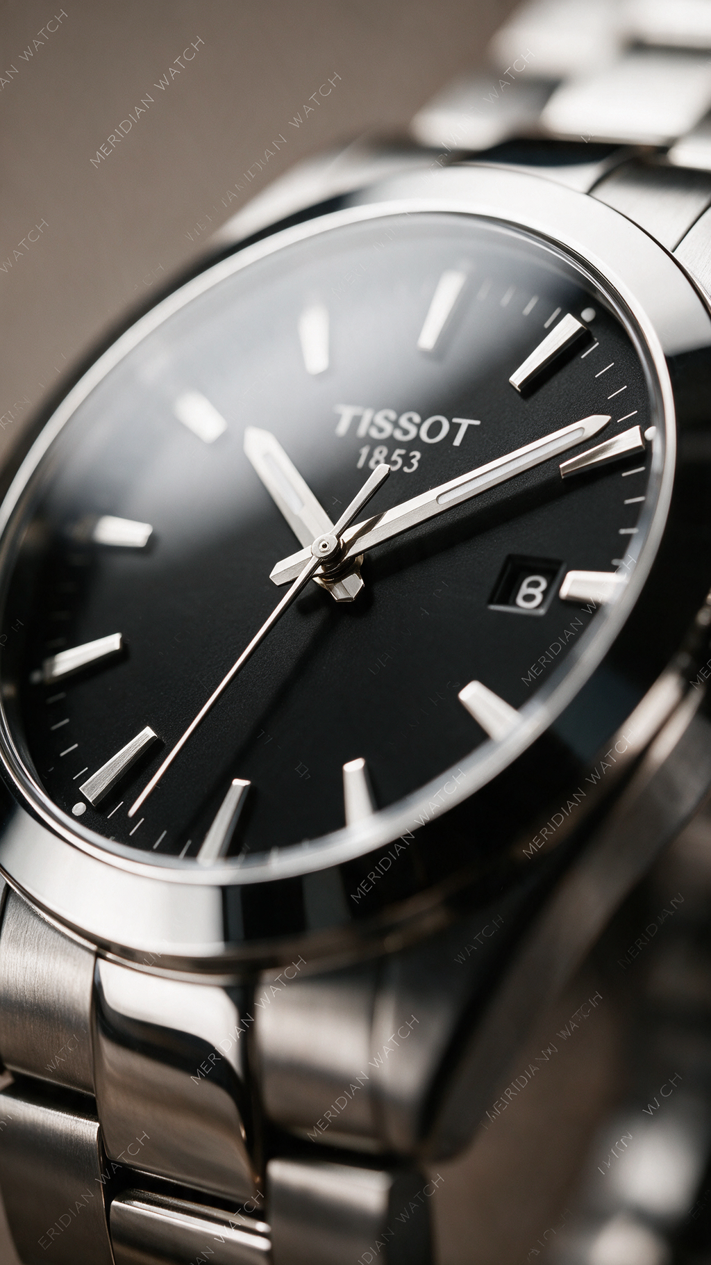 Reloj Tissot Gentleman Negro Plata 40mm | Hombre