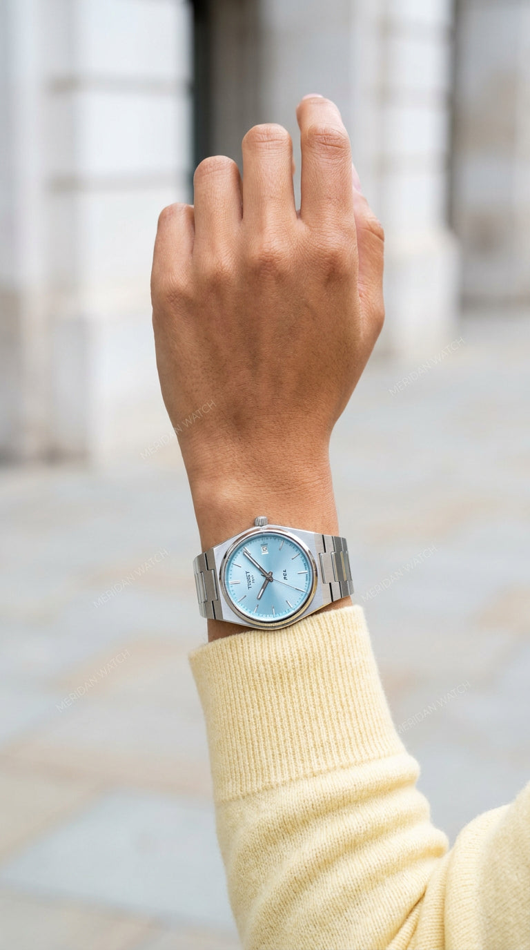 Tissot PRX 35mm Azul Plateado Fecha | Mujer