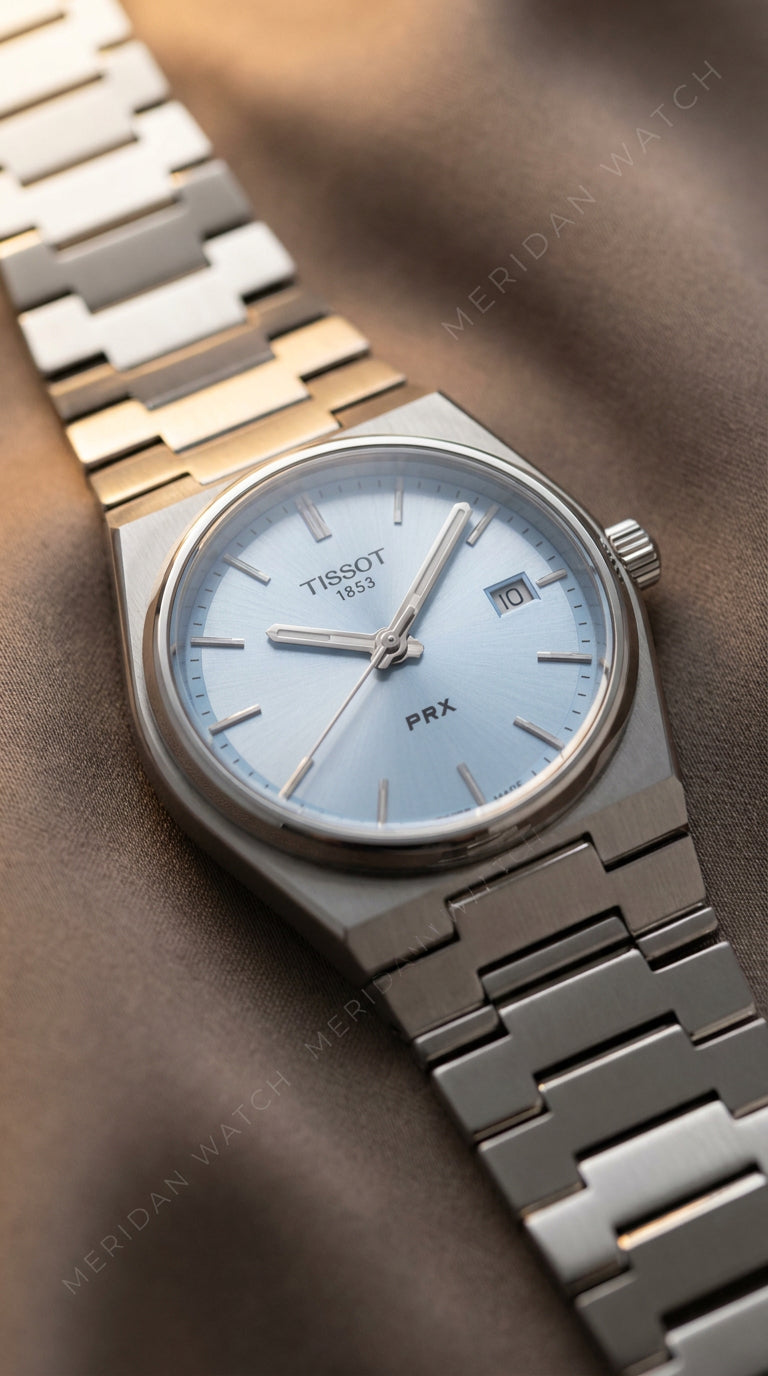 Tissot PRX 35mm Azul Plateado Fecha | Mujer