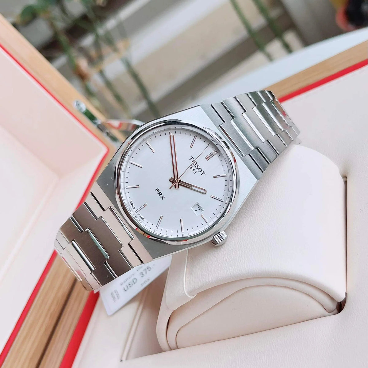 Reloj Tissot PRX Blanco Rosa 38mm | Hombre
