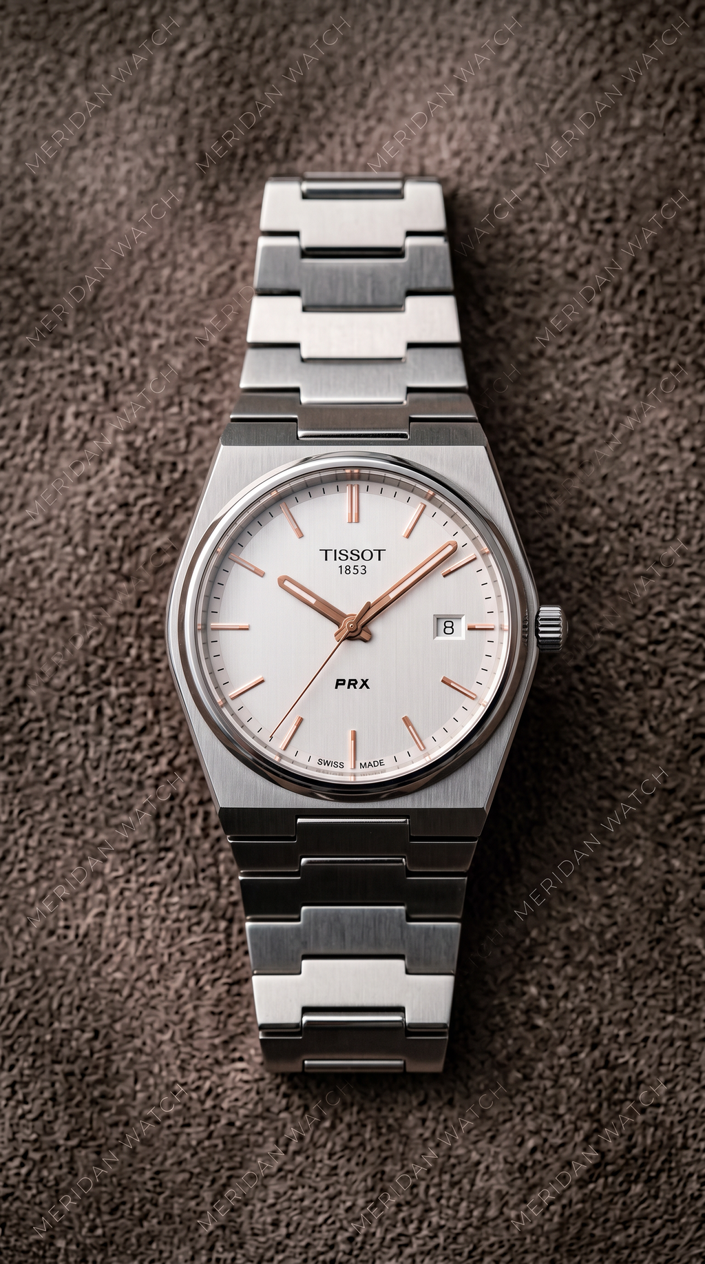 Reloj Tissot PRX Blanco Rosa 38mm | Hombre