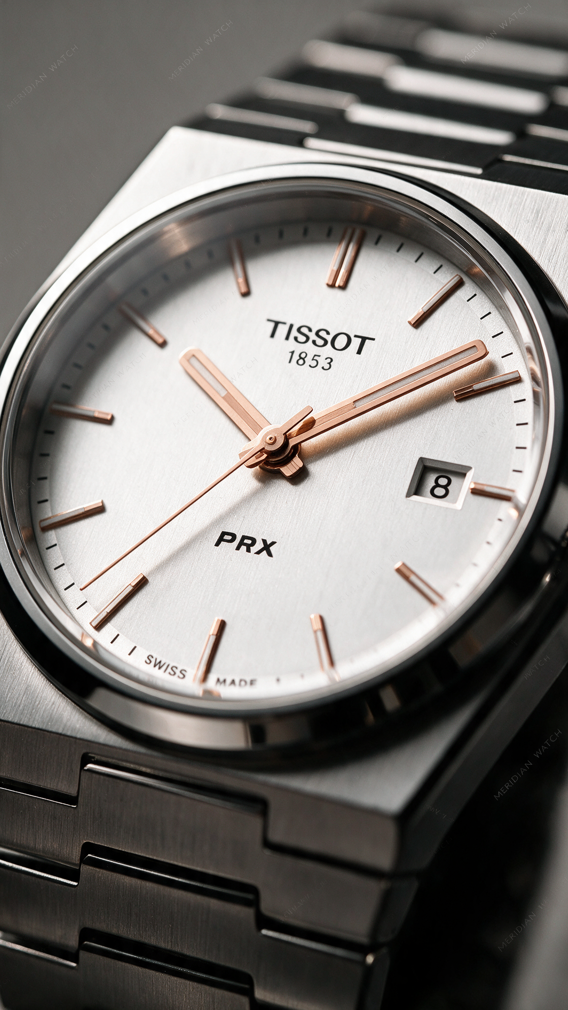 Reloj Tissot PRX Blanco Rosa 38mm | Hombre