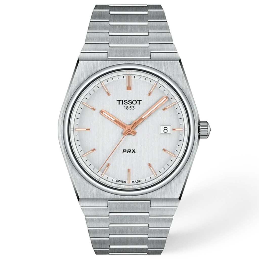Reloj Tissot PRX Blanco Rosa 38mm | Hombre