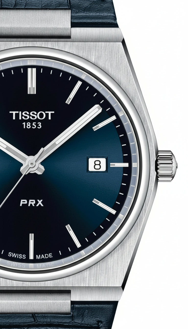 Reloj Tissot PRX 38mm Azul Cuero Acero Hombre T137.410.16.041.00
