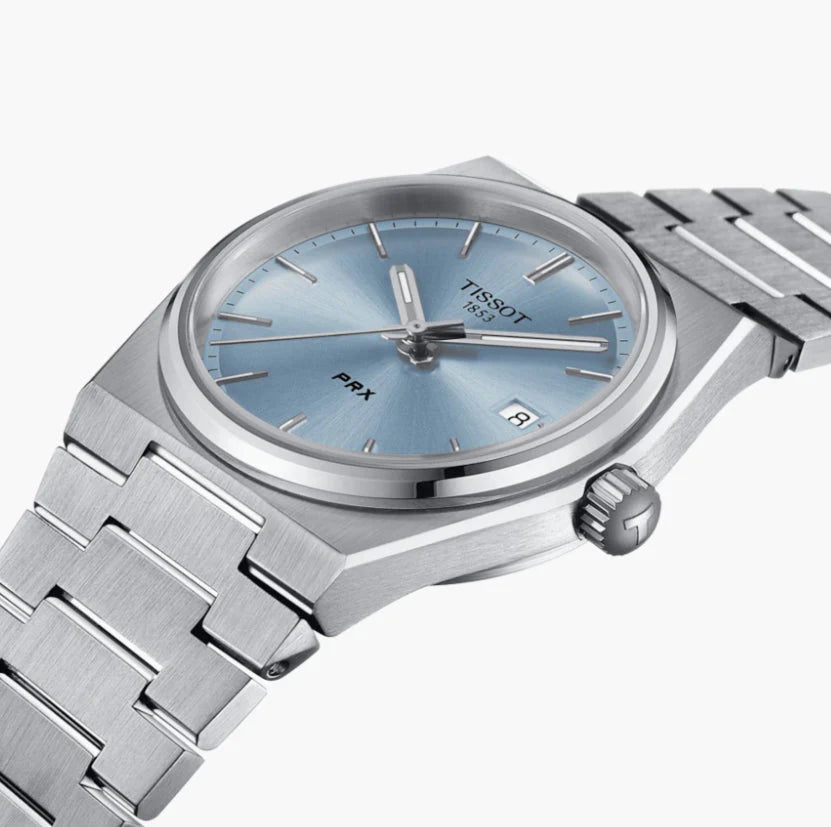 Tissot PRX 35mm Azul Plateado Fecha | Mujer