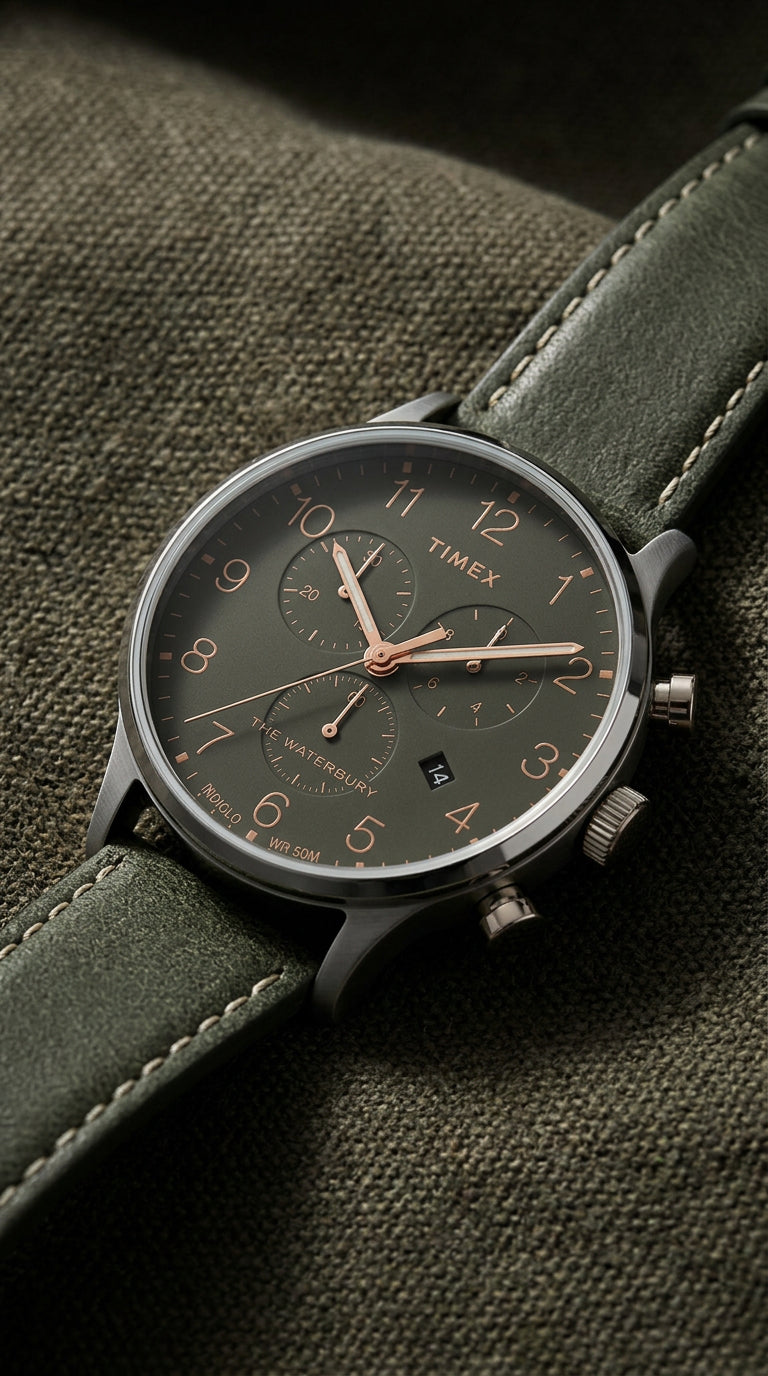 Reloj Timex Waterbury Cronógrafo Verde | Hombre