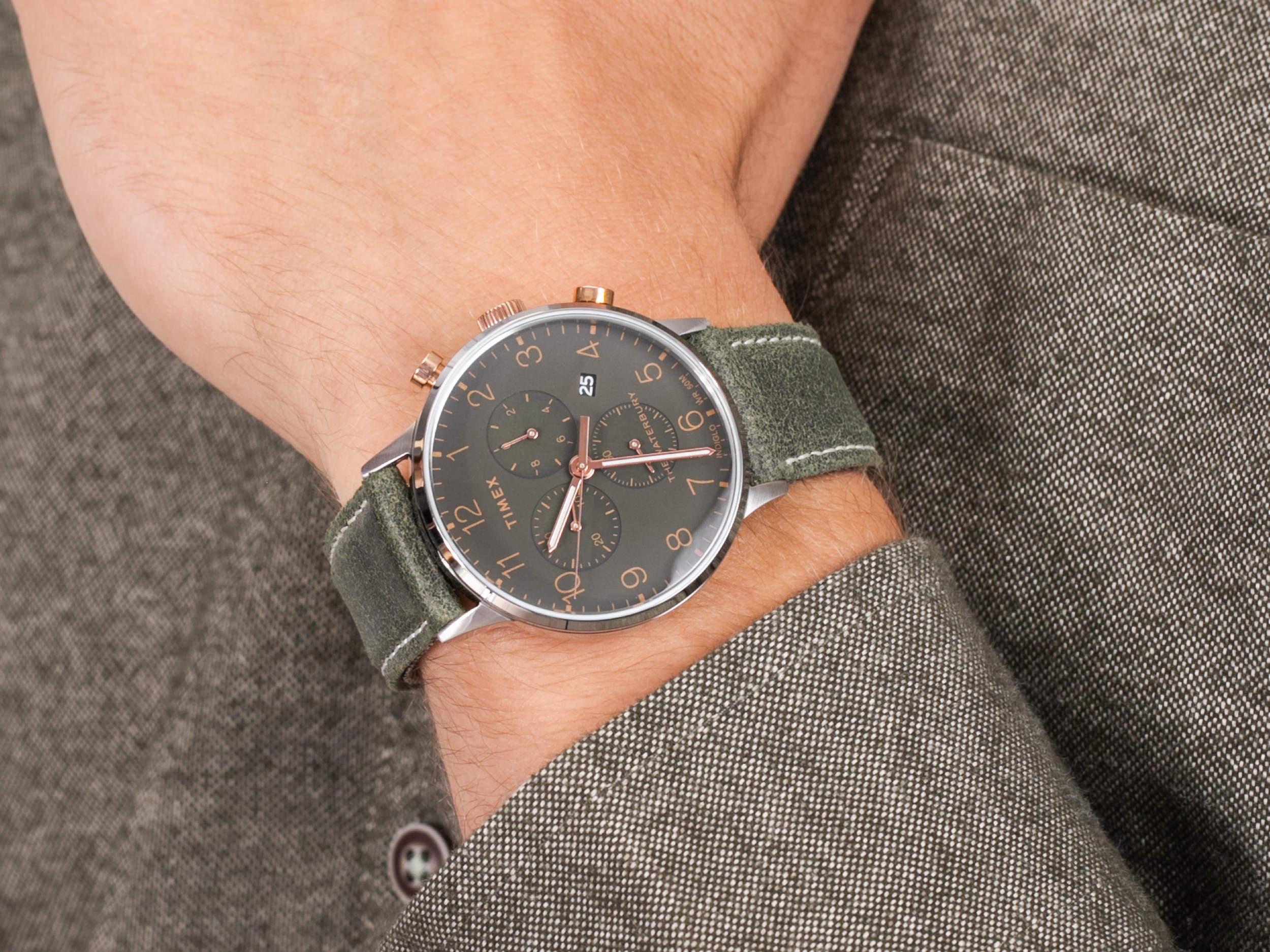 Reloj Timex Waterbury Cronógrafo Verde | Hombre