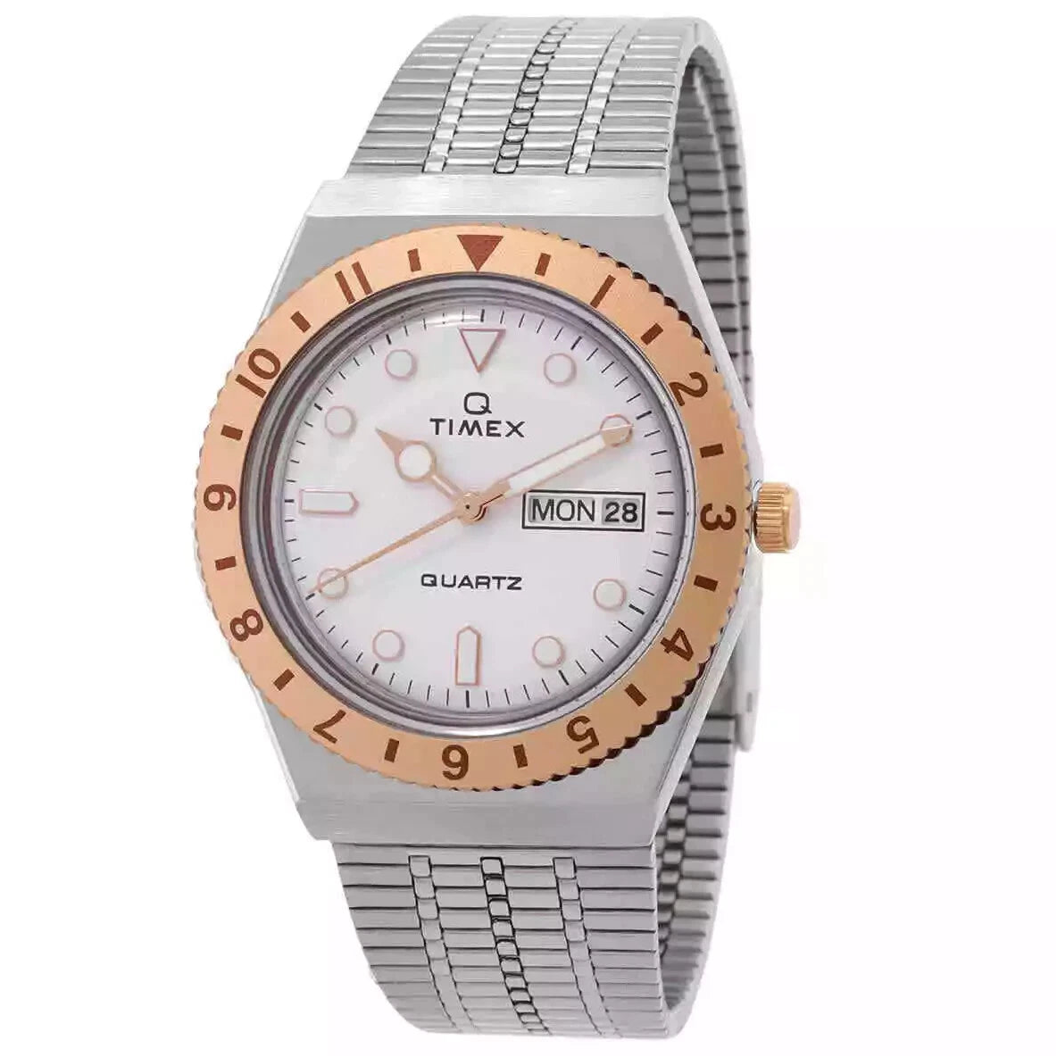 Reloj Timex Q TW2U95600VQ — Plata oro rosa 36mm | Mujer