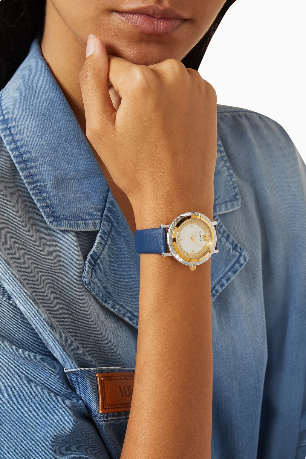Reloj Versace Greca Flourish VE7F00223 Swiss Made Azul | Mujer